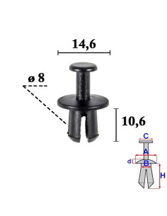 BMW, MINI klipsis Apšuvuma klips 17111712963